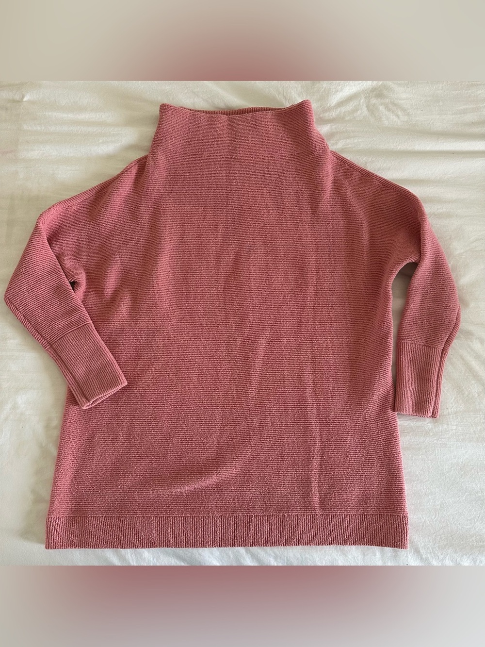 Free People Ottoman Slouchy Tunic Sweater Pink Sun Sand XS Extra Small